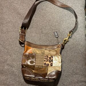 Coach Patchwork Leather Shoulder Bag